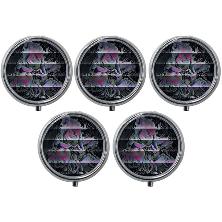 Techno Bouquet Mini Round Pill Box (Pack of 5)