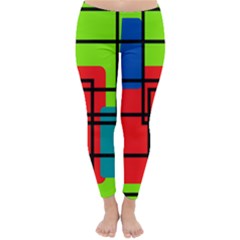 Colorful Rectangle Boxes Classic Winter Leggings