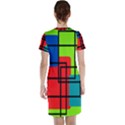 Colorful Rectangle boxes Short Sleeve Nightdress View2