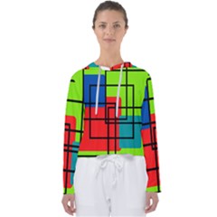 Colorful Rectangle Boxes Women s Slouchy Sweat by Magicworlddreamarts1