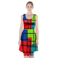 Colorful Rectangle Boxes Racerback Midi Dress by Magicworlddreamarts1