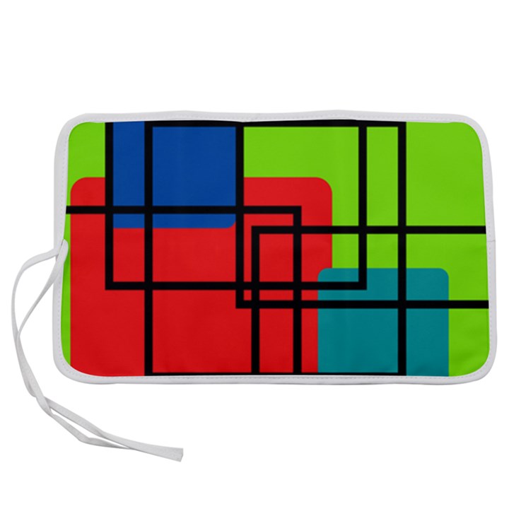 Colorful Rectangle boxes Pen Storage Case (S)