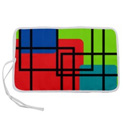 Colorful Rectangle Boxes Pen Storage Case (m) by Magicworlddreamarts1