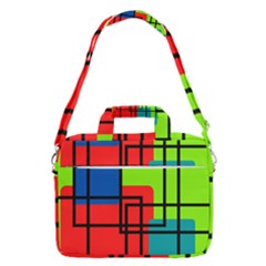 Colorful Rectangle Boxes Macbook Pro Shoulder Laptop Bag (large)