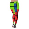 Colorful Rectangle boxes Velvet Leggings View2