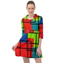 Colorful Rectangle boxes Mini Skater Shirt Dress View1