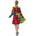 Colorful Rectangle boxes All Frills Chiffon Dress View2