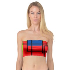 Colorful Rectangle Boxes Bandeau Top by Magicworlddreamarts1