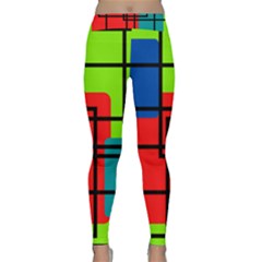 Colorful Rectangle Boxes Classic Yoga Leggings by Magicworlddreamarts1