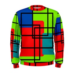 Colorful Rectangle Boxes Men s Sweatshirt