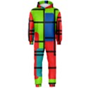 Colorful Rectangle boxes Hooded Jumpsuit (Men)  View1