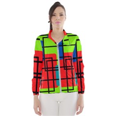 Colorful Rectangle Boxes Women s Windbreaker by Magicworlddreamarts1