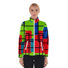 Colorful Rectangle Boxes Winter Jacket