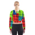 Colorful Rectangle boxes Cropped Sweatshirt View2