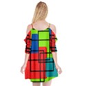 Colorful Rectangle boxes Cutout Spaghetti Strap Chiffon Dress View2