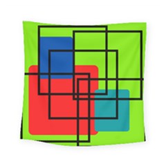 Colorful Rectangle Boxes Square Tapestry (small)