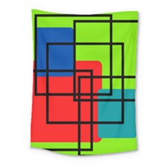 Colorful Rectangle Boxes Medium Tapestry