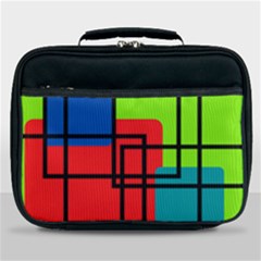 Colorful Rectangle Boxes Lunch Bag