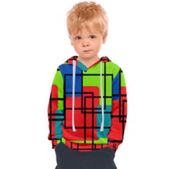 Colorful Rectangle Boxes Kids  Overhead Hoodie by Magicworlddreamarts1