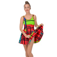 Colorful Rectangle Boxes Inside Out Casual Dress by Magicworlddreamarts1