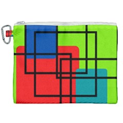 Colorful Rectangle Boxes Canvas Cosmetic Bag (xxl)