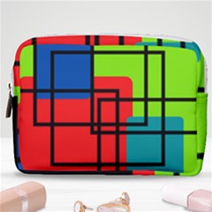 Colorful Rectangle Boxes Make Up Pouch (medium)