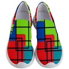 Colorful Rectangle Boxes Women s Lightweight Slip Ons by Magicworlddreamarts1