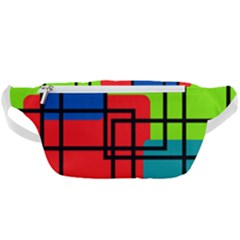 Colorful Rectangle Boxes Waist Bag 