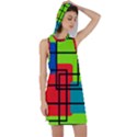 Colorful Rectangle boxes Racer Back Hoodie Dress View1