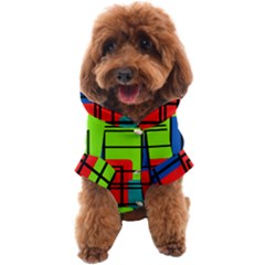 Colorful Rectangle Boxes Dog Coat by Magicworlddreamarts1