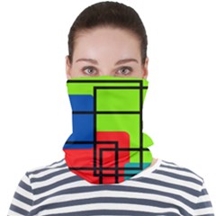 Colorful Rectangle Boxes Face Seamless Bandana (adult)