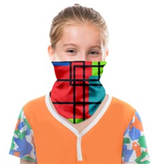 Colorful Rectangle Boxes Face Covering Bandana (kids) by Magicworlddreamarts1