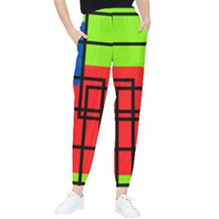 Colorful Rectangle Boxes Tapered Pants