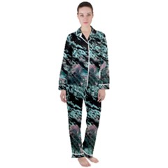 Shallow Water Satin Long Sleeve Pajamas Set by MRNStudios