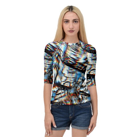 Rainbow Vortex Quarter Sleeve Raglan Tee by MRNStudios