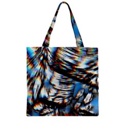 Rainbow Vortex Zipper Grocery Tote Bag by MRNStudios