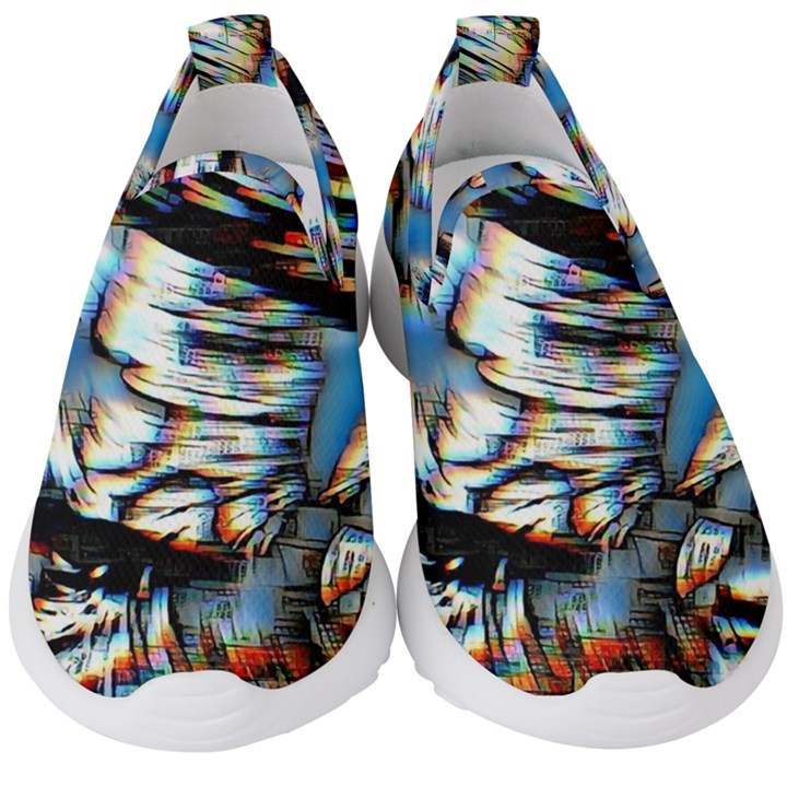 Rainbow Vortex Kids  Slip On Sneakers