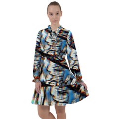 Rainbow Vortex All Frills Chiffon Dress by MRNStudios