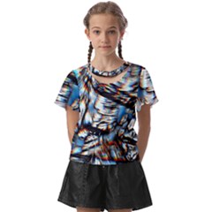 Rainbow Vortex Kids  Front Cut Tee by MRNStudios