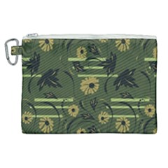 Folk Flowers Art Pattern Floral  Surface Design  Seamless Pattern Canvas Cosmetic Bag (xl) by Eskimos