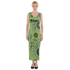 Folk Flowers Art Pattern Fitted Maxi Dress by Eskimos