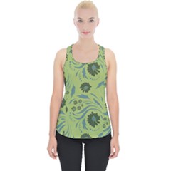 Folk Flowers Art Pattern Piece Up Tank Top by Eskimos