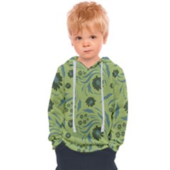 Folk Flowers Art Pattern Kids  Overhead Hoodie by Eskimos