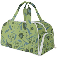 Folk Flowers Art Pattern Burner Gym Duffel Bag