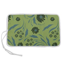 Folk Flowers Art Pattern Pen Storage Case (m) by Eskimos