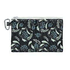 Folk Flowers Art Pattern Canvas Cosmetic Bag (large) by Eskimos