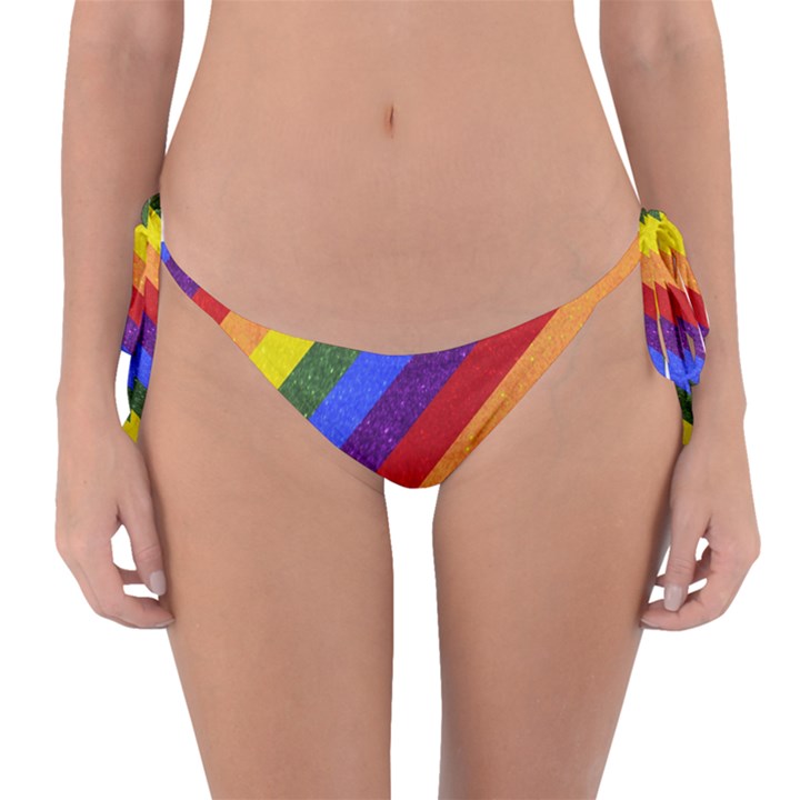 Lgbt Pride Motif Flag Pattern 1 Reversible Bikini Bottom