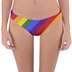 Lgbt Pride Motif Flag Pattern 1 Reversible Hipster Bikini Bottoms