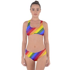 Lgbt Pride Motif Flag Pattern 1 Criss Cross Bikini Set by dflcprintsclothing