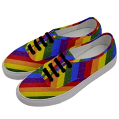 Lgbt Pride Motif Flag Pattern 1 Men s Classic Low Top Sneakers by dflcprintsclothing